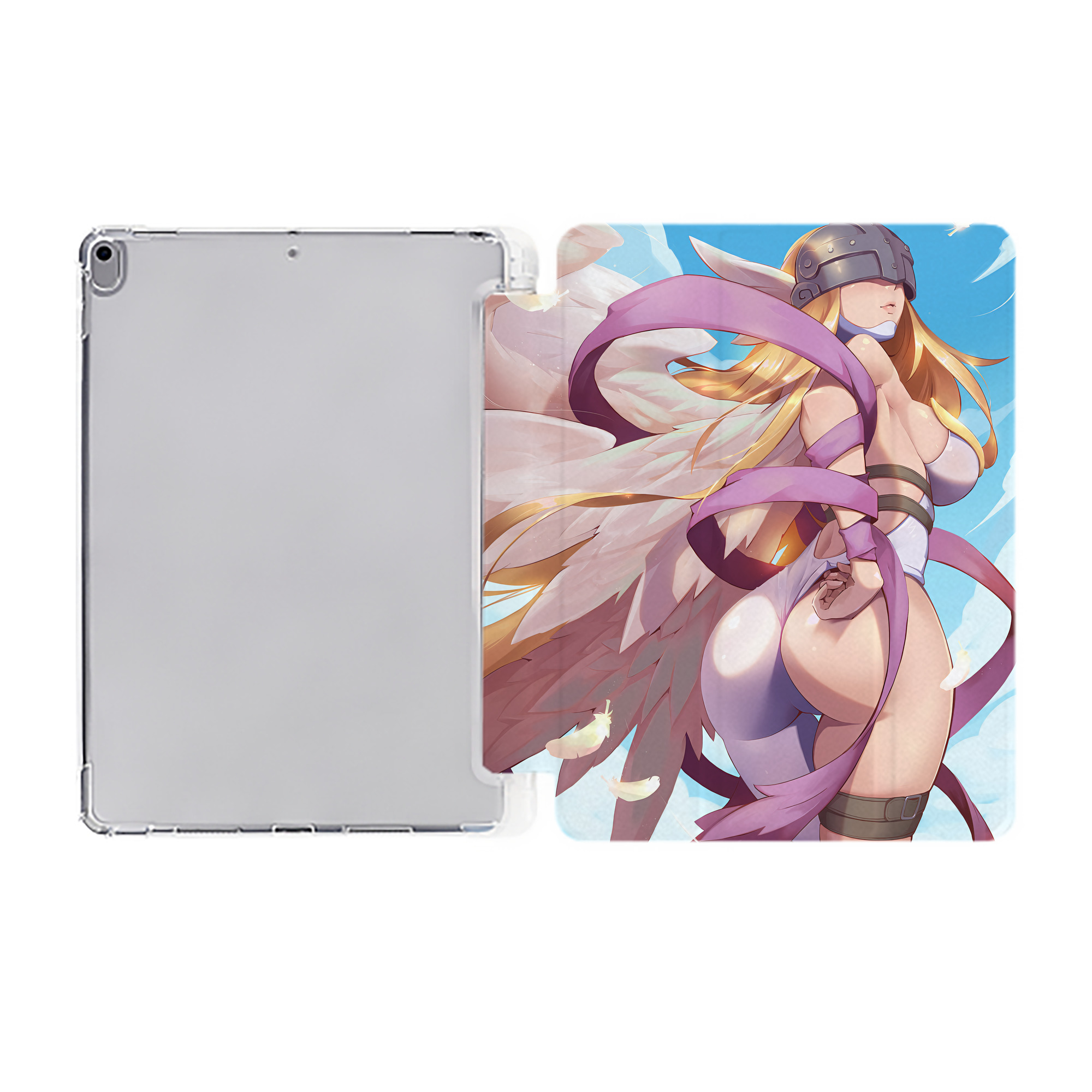 （画像用） Digimon デジタルモンスター/デジモン IPad ケース ペン収納付き 三つ折りスタンド PUレザー×シリコン 対応機種9.5/10.5/10.9インチ